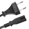 CABLE DE ALIMENTACION BIPOLAR PARA DISPOSITIVOS ELECTRICOS CONECTOR MACHO ENCHUFE 220V CONECTOR HEMBRA TIPO OCHO