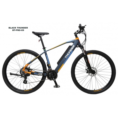BICICLETA ELECTRICA BT-PRO-X9 AZUL -NARANJA 