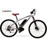 BICICLETA TRIPLE A 3A580-EPCA ELECTRICA PRO FRENOS HIDRAULICOS MOTOR CENTRAL DE 250W BLANCA -ROJA