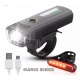 FARO LED TRAS-DELANT NEGRO RECARGABLE CON USB  PARA BICICLETAS
