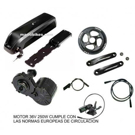KIT MOTOR CENTRAL 36V 250W MARCA GOSPADE PARA BICICLETAS CON BATERIA INCLUIDA DE 36 VTS 10 AMP CONEXTOR TIPO UNIVERSAL 1PIN PREC