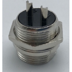 CONECTOR BATERIA CIRCULAR 2 PIN METALICO REF.GX16