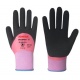 GUANTE NYLON DOBLE CAPA LATEX ROSA/NEGRO/MORADO JOMIBA