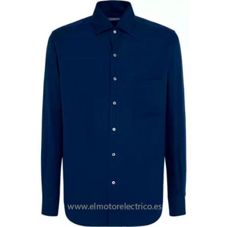 CAMISA MANGA LARGA  AZUL MARINO TERGAL