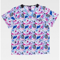 CASACA M/CORTA ESTAMPADA TEJIDO ELASTICO WT