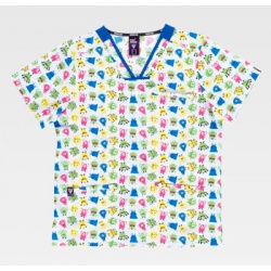 CASACA M/CORTA ESTAMPADA TEJIDO ELASTICO WT