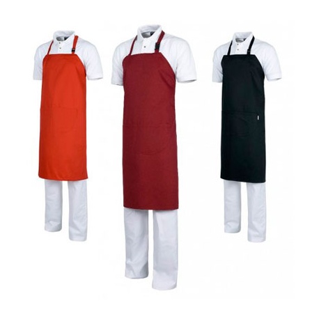 DELANTAL CON PETO 2 BOLSILLOS 65% POL. 35% ALG WT