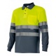 POLO MANGA LARGA A/V BICOLOR 100% POLIESTER 160 GRS VELILLA