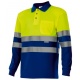 POLO MANGA LARGA A/V BICOLOR 100% POLIESTER 140 GRS VELILLA