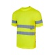 CAMISETA M/CORTA A.V. FLUOR C/BANDAS REFLEX 100%POL VELILLA