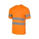 CAMISETA M/CORTA A.V. FLUOR C/BANDAS REFLEX 100%POL VELILLA