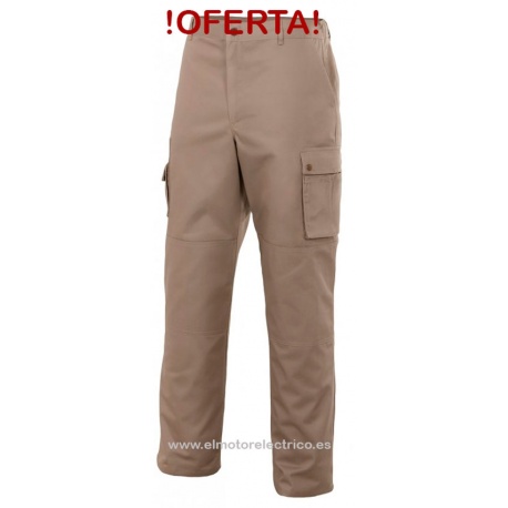 PANTALON MULTIBOLSILLOS BEIGE REFORZADO VELILLA NIQUEL