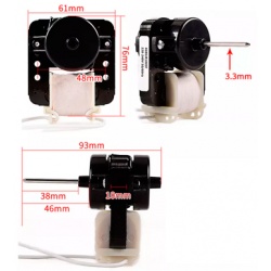 MOTOR VENTILADOR FRIGORIFICO 220-240V RF,4680JR1009FDIAMETRO EJE 3MM LARGO EJE 37MM