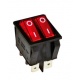 INTERRUPTOR LUMINOSO DOBLE 16 A TECLA ESTRECHA ON-OFF
