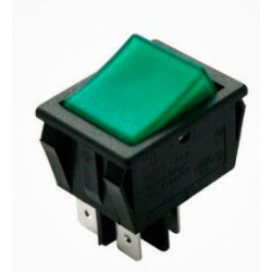 INTERRUPTOR LUMINOSO 16A TECLA VERDE 2 CONTACTOS