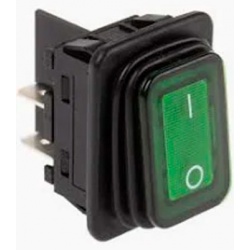 INTERRUPTOR LUMINOSO RF. 090616 VERDE  15 A TECLA CON PROTECTOR 30X22MM