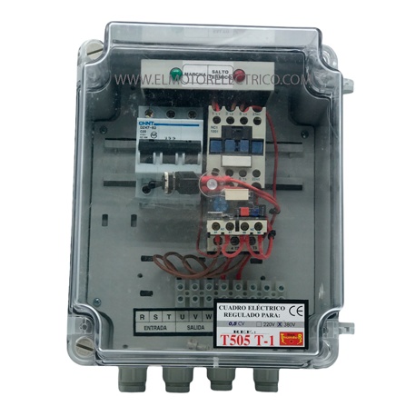 CUADRO PROTECCION TRIF.380V.0.5HP 