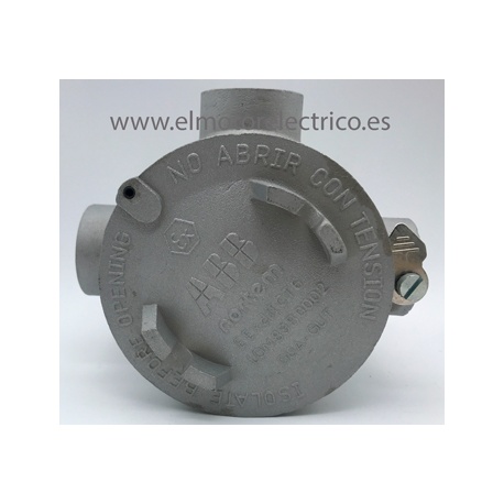 CAJA EMPALME NORTEM GUA-GUT 3 TOMAS DE 3/4" ANTIDEFRAGANTE CON TAPA DE APERTURA ROSCADA  ALEACION DE ALUMINIO